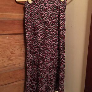 Wild Rose Silk Slip Skirt